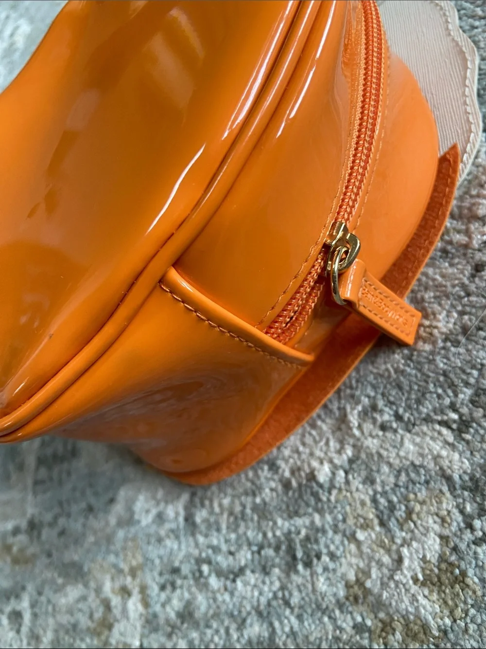 Bath & Body Works Pumpkin Latte Patent Leather Cosmetic Bag - Picture 8 of 10